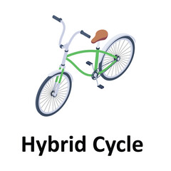 Hybrid Cycle Vector icon which can easily modify or edit