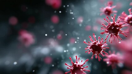 Microscopic view of viral and bacterial pathogens, futuristic illustration for biotechnology and medicine research microscopic view, viral pat - Powered by Adobe
