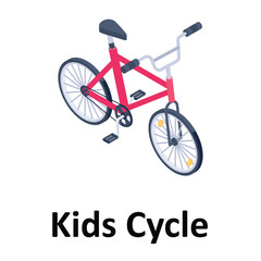 Kids Cycle Vector icon which can easily modify or edit