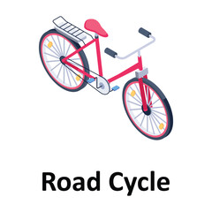 Road Cycle Vector icon which can easily modify or edit