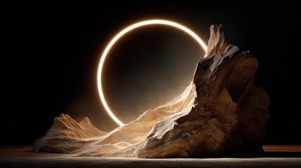 Modern Product Showcase: Rock and Ring Light for Minimalist Design