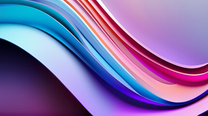 Smooth Blue and Pink Gradient Waves with Soft 3D Flow