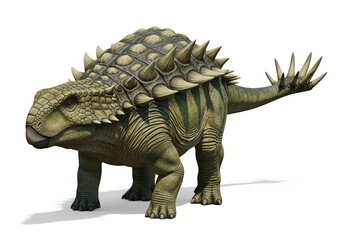 Fototapeta premium Euoplocephalus white background