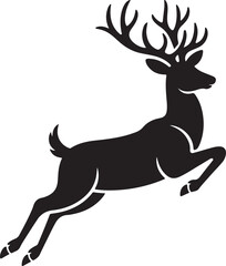 Reindeer Silhouette Christmas Deer vector image