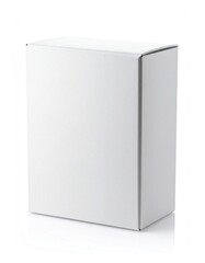 Naklejka premium Closed white cardboard box mockup for product packaging or shipping