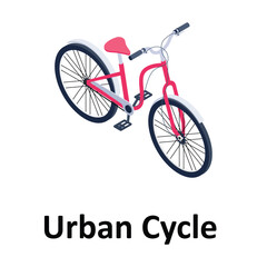Urban Cycle Vector icon which can easily modify or edit