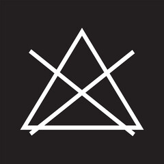 Do not bleach washing laundry symbol line icon black on white.
