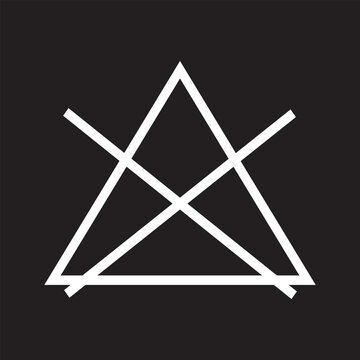 Do not bleach washing laundry symbol line icon black on white.
