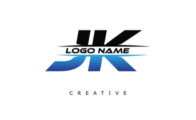 Fototapeta premium JK Creative Dynamic Logo Design Modern Company Branding Design Creative Monogram Latter Mark.