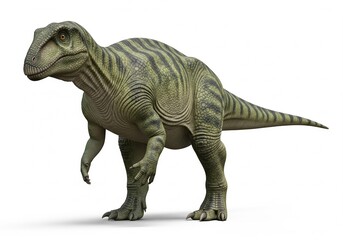Fototapeta premium Iguanodon white background
