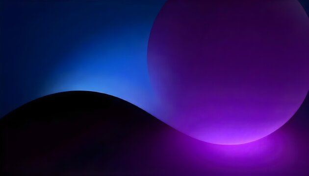 Abstract background with blue and purple curved shapes, purple background.
