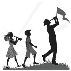 Hand drawn pine cone with evergreen needles sketch illustration