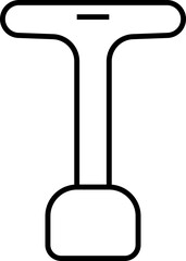 iron Tool Icon Featuring Metal Equipment, Hand Tools, Construction, Repair, Industry, Hardware, Engineering, and Workshop Symbols in Modern Vector Style, used for mobile apps, web page or ui design