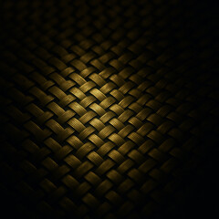 Abstract of Tightly Woven Kevlar Aramid Fiber Composite Material Showing Overlapping Weave