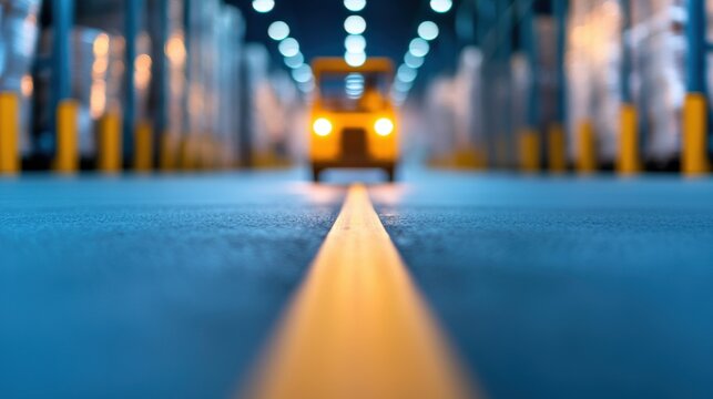 inventory management supply Forklift moving incoming supplies into designated warehouse zones, ensuring accurate placement for streamlined operations.