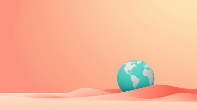 globe minimalist Flat Clean and modern flat style globe design with vibrant colors, emphasizing simplicity and global connectivity.