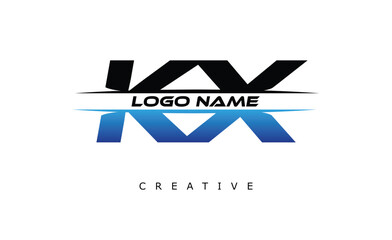 KX Creative Dynamic Logo Design Modern Company Branding Design Creative Monogram Latter Mark.