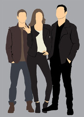 people wearing jacket autumn winter attire 