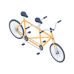 Tandem Cycle Vector icon which can easily modify or edit
