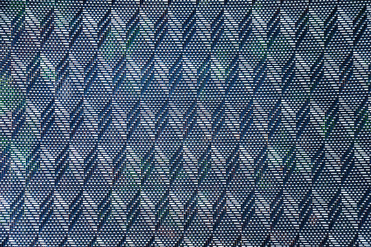 Dark Blue Diamond Woven Geometric Fabric