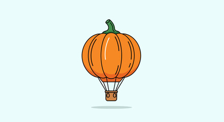 Whimsical Pumpkin Hot Air Balloon For Autumn Festival Celebrations