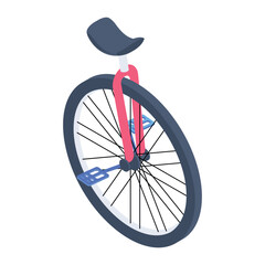 Unicycle Vector icon which can easily modify or edit