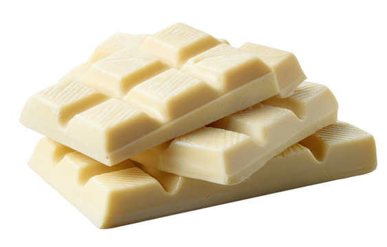 Stack of white chocolate squares