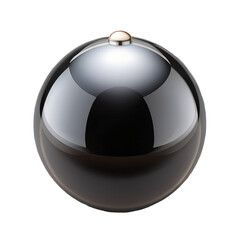 Elegant black salt shaker with a glossy finish isolated on transparent background, perfect for adding a touch of sophistication to your dining table