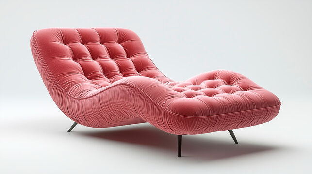 Chaise longue rosa