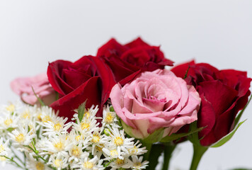 美しい薔薇の花束	
