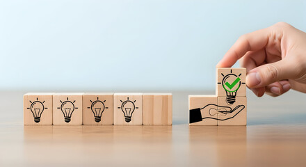 Innovative idea selected and implemented by hand