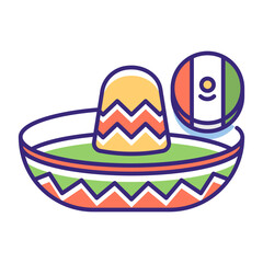 This Mexican Hat icon is suitable for Mexico Country, etc.
