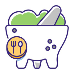 This Molcajete icon is suitable for Mexico Country, etc.
