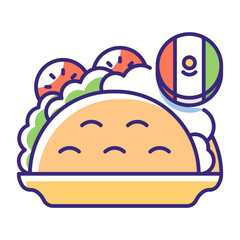 This Tacos icon is suitable for Mexico Country, etc.