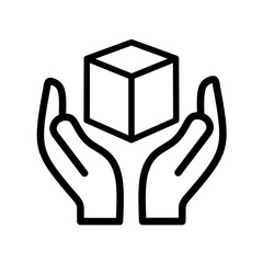 handle with care icon on white background