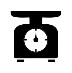 kitchen scale icon vector on white background