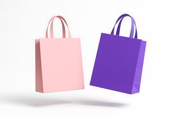 shopping bags isolated on white