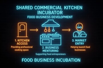 Neon Food Business Incubator with Startup Support for Culinary Entrepreneurs