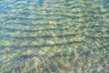 Organic sand patterns and natural textures on the Baltic Sea beach forming a serene coastal nature background scene