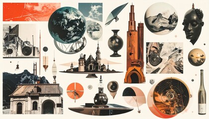 Eclectic Vision A Collage of Surreal and Abstract Forms