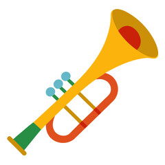 "Trumpet Blower Vector – Generative AI Linocut Silhouette Design"