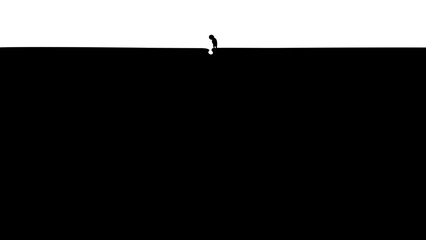 Obraz premium abstract human falling dark sad trouble black hole shadow connect conscious meditation fix problem universe spiritual white space mind mental health body soul healing spirit concept art illustration