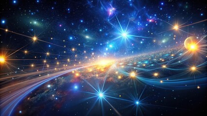 Obraz premium A Celestial Tapestry of Light and Cosmic Dust, Woven Through the Infinite Expanse of the Universe