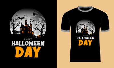 Happy Halloween Day T-Shirt Design.
