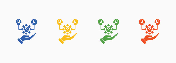 Stakeholder Icon Set Color Multiple Style Collection