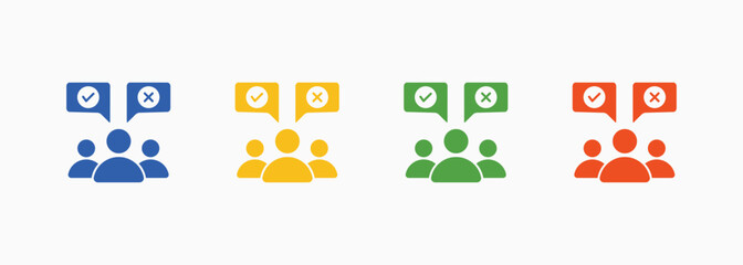 Decision Making Icon Set Color Multiple Style Collection