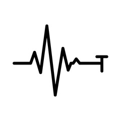 Sound Wave Pulse Vector Icon