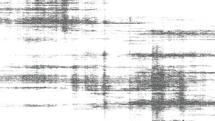 A monochrome abstract pattern of gray horizontal lines and scattered dots on a white background.