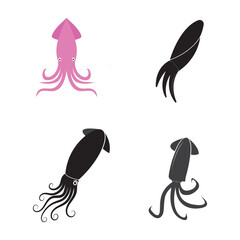 squid logo vintage vector illustration design