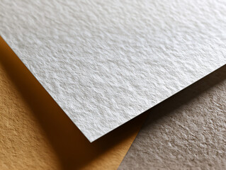 Textured Paper Surfaces Create Abstract Background with Subtle Lighting and Shadow Play